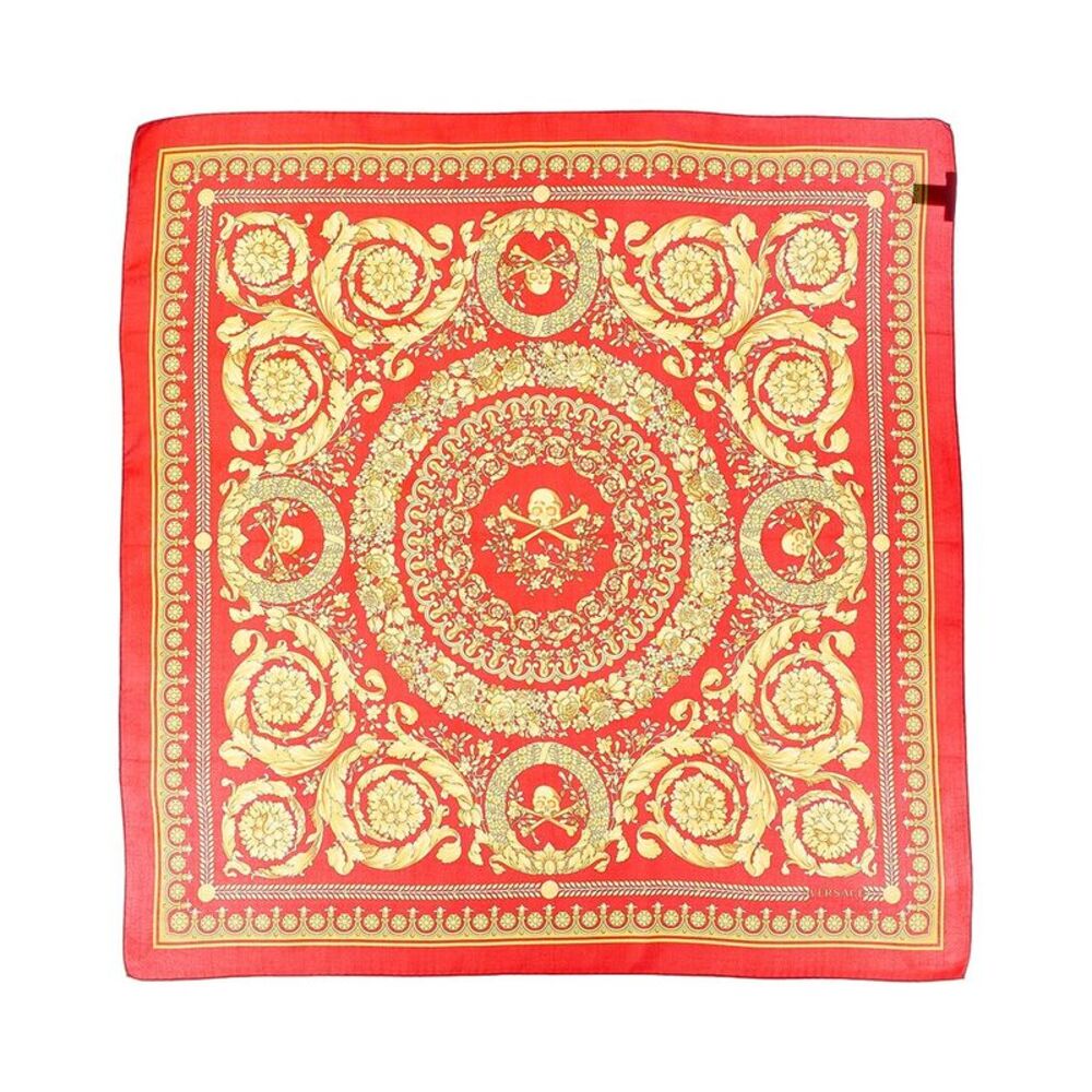 Versace Silk Scarf, Red
